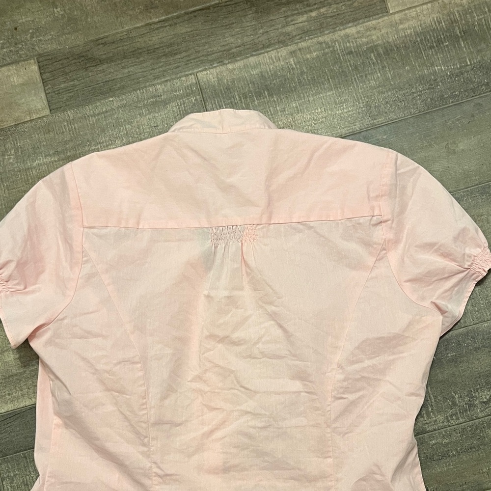 Denver Hayes Soft Pink Ruffled Button Down Shirt - Picture 7 of 10